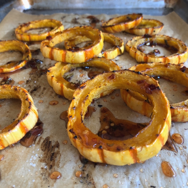 Roasted Delicata Squash with Hot Honey