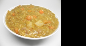 Split Pea Soup with Homemade Ham Bone Stock