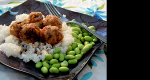 Asian Turkey Meatballs with Chile-Garlic Glaze