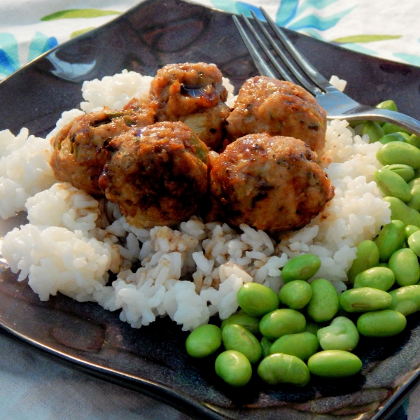 Asian Turkey Meatballs with Chile-Garlic Glaze