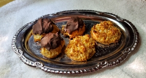 Chocolate-Dipped Coconut Macaroons