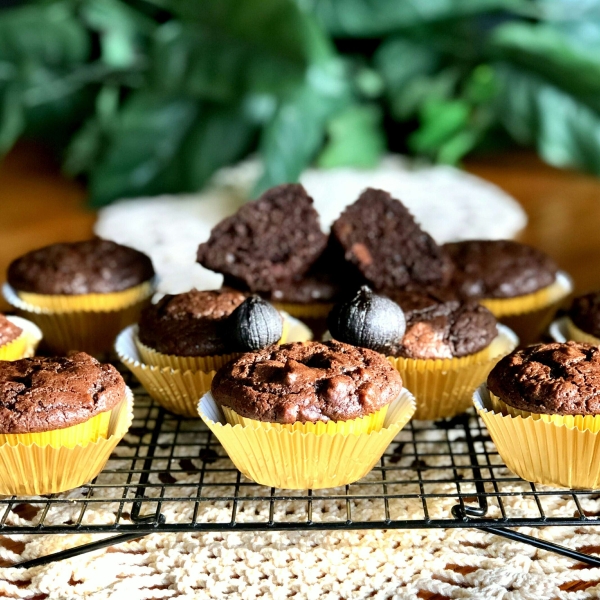 Black Garlic Chocolate Muffins