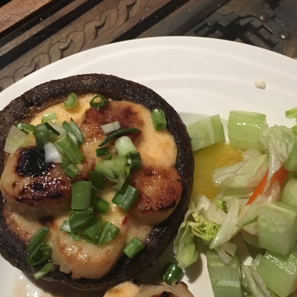 Scallop-Topped Portabello Mushrooms