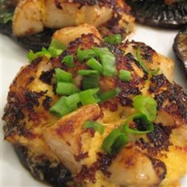 Scallop-Topped Portabello Mushrooms