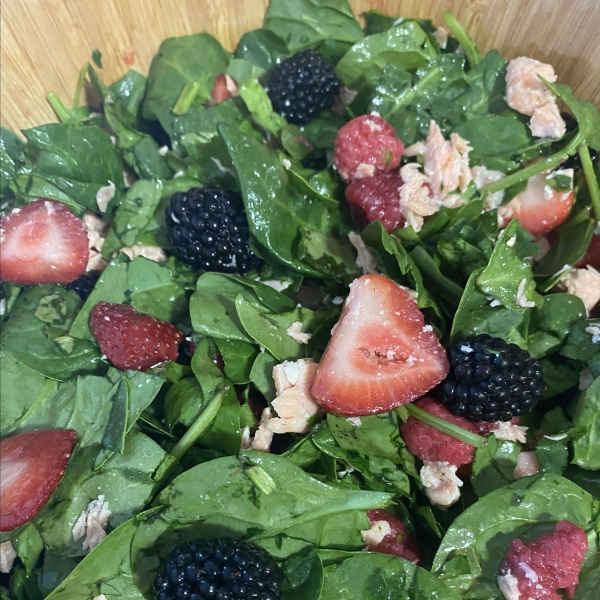 Summer Berry Salad with Salmon