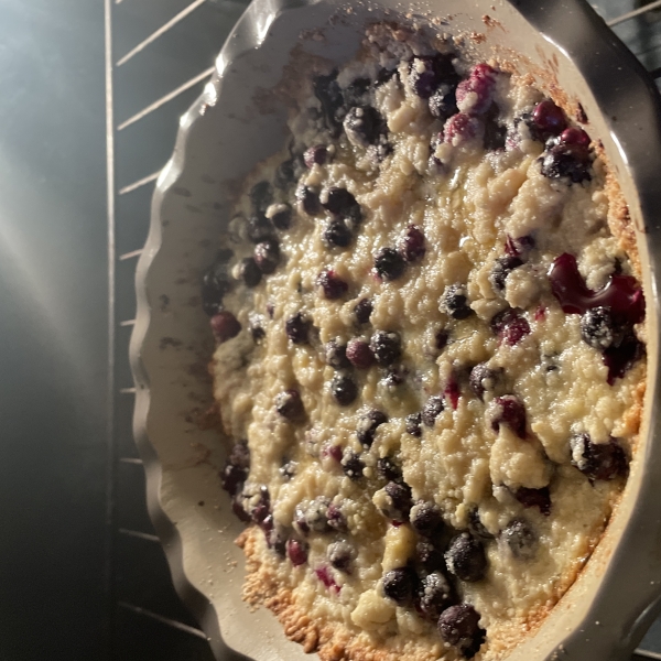 Warm Blueberry Cobbler