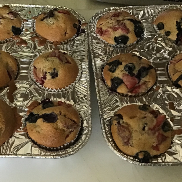 Jumbo Sour Cream Blueberry Muffins