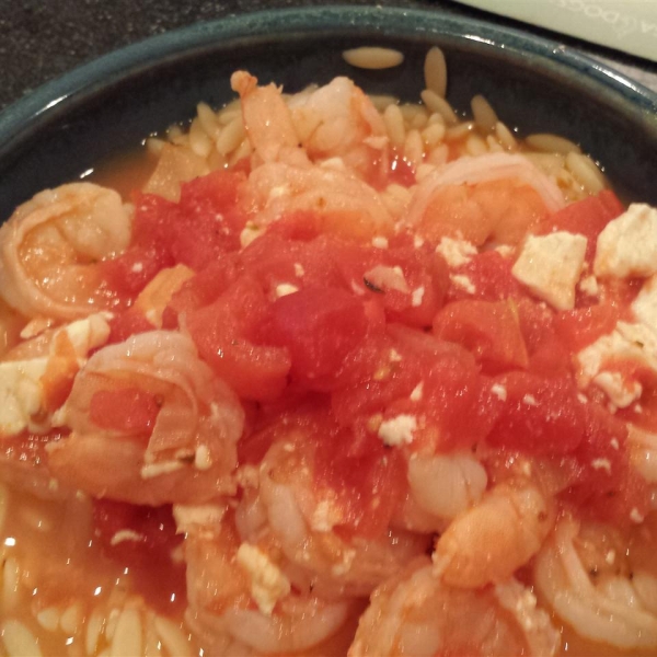 Shrimp and Feta with Pasta