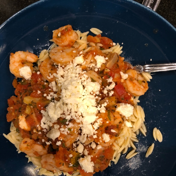 Shrimp and Feta with Pasta