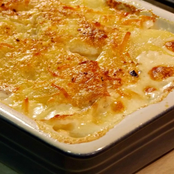 Swiss Cheese and Bacon Scalloped Potatoes