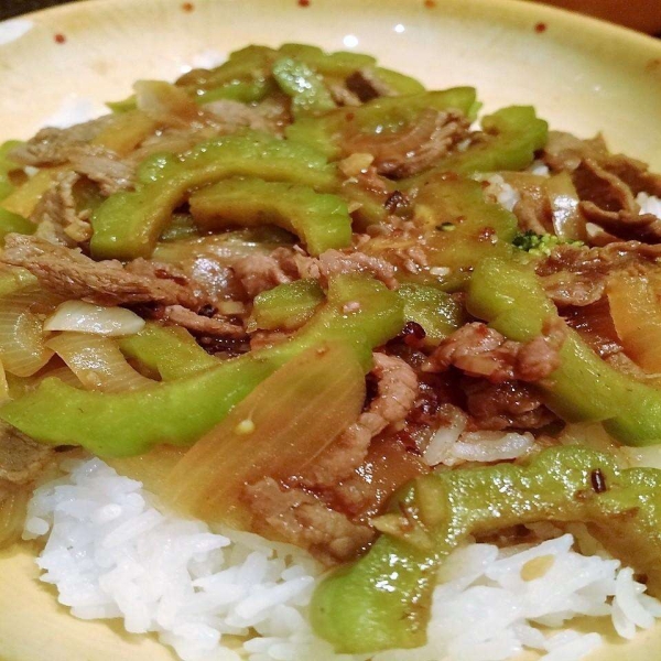 Bitter Melon and Black Bean Sauce Beef