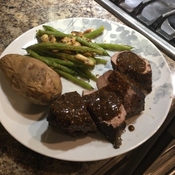 Coffee-Rubbed Pork Tenderloin with Espresso-Honey Glace