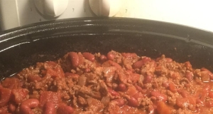 Slow Cooker Turkey Cheeseburger Chili