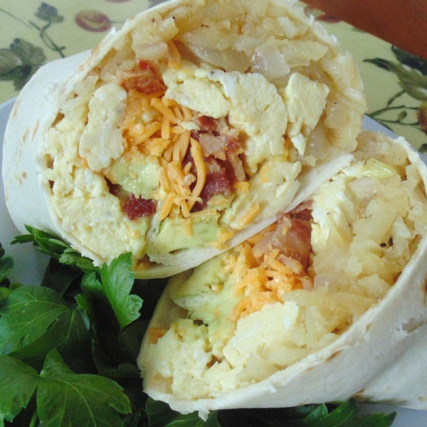 Flannery's Bacon Avocado Burritos