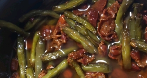 Sauteed Green Beans with Bacon and Almonds