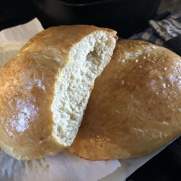 Italian Bread Baked on a Pizza Stone