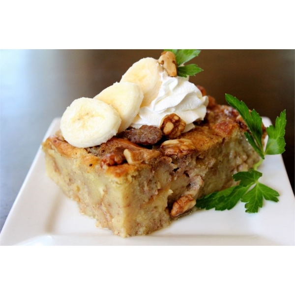 Walnut Banana Bread Pudding