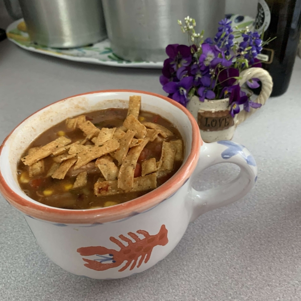 Hearty Chicken Tortilla Soup with Beans