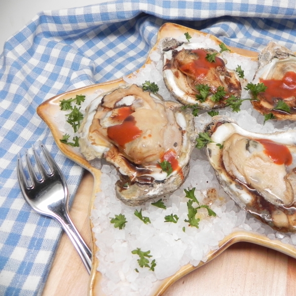 Air Fryer Oysters on the Half Shell