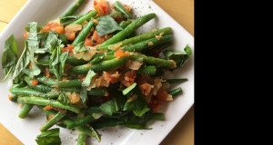 Green Beans Braised with Tomatoes and Fresh Basil