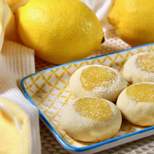 Lemon Curd Thumbprint Cookies