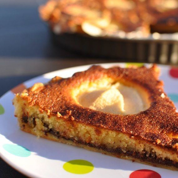 French Puff Pastry Tart with Pears and Chocolate