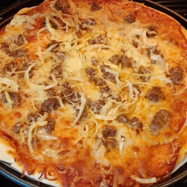 Breakfast Sausage White Cheese Pizza