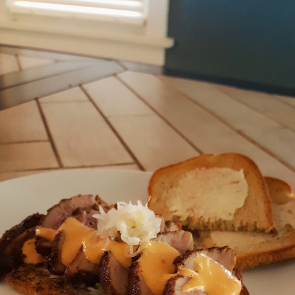 Pastrami-Spiced Duck Breast Reuben