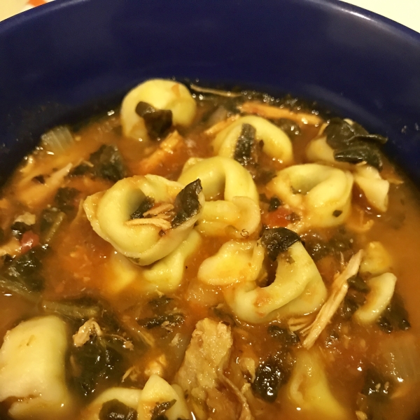 Chicken, Spinach, and Tortellini Soup