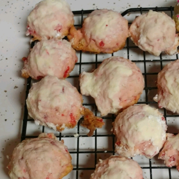 Cherry Snowball Cookies