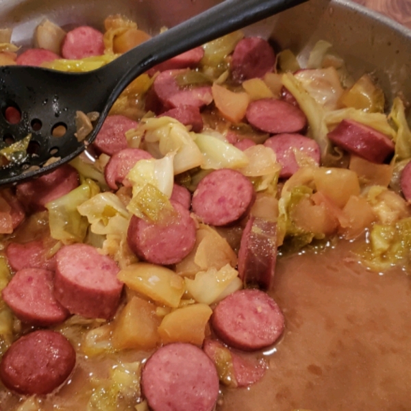 Polish Link Sausage and Cabbage
