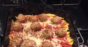 Easy Cheese-Topped Meatball Casserole