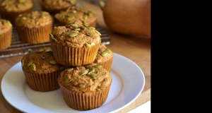 Butternut Muffins with Buttermilk, Flax Seed, and Wheat Germ