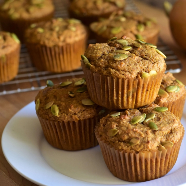 Butternut Muffins with Buttermilk, Flax Seed, and Wheat Germ