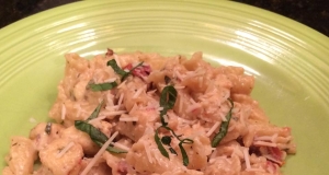 Campanelle with Chicken, Pesto, and Sun-Dried Tomatoes