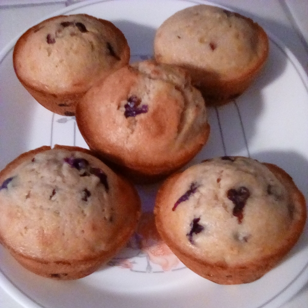 Banana Blueberry Muffins with Lavender