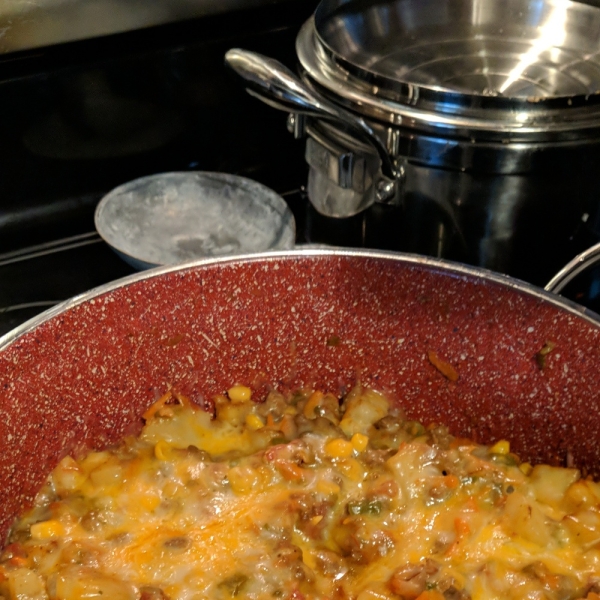 Mexican Ground Beef and Potato Skillet