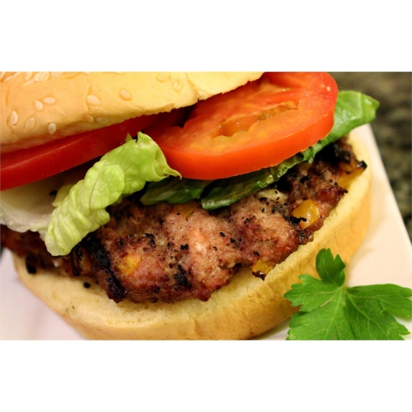 BBQ Feta and Hot Banana Pepper Turkey Burgers