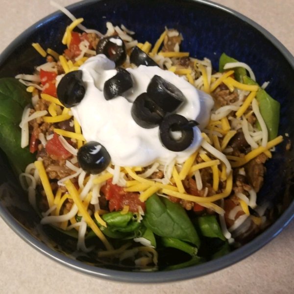 Taco Salad with Spinach