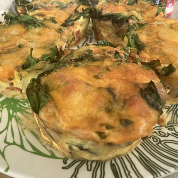 Air Fryer Spinach and Mushroom Frittata