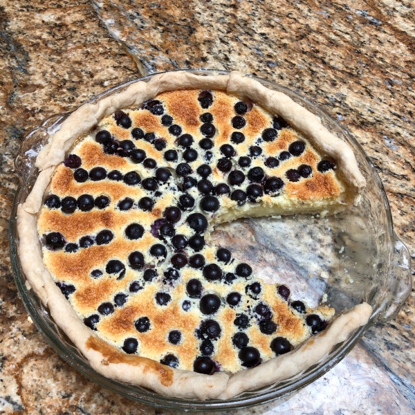 Lemon Blueberry Custard Pie