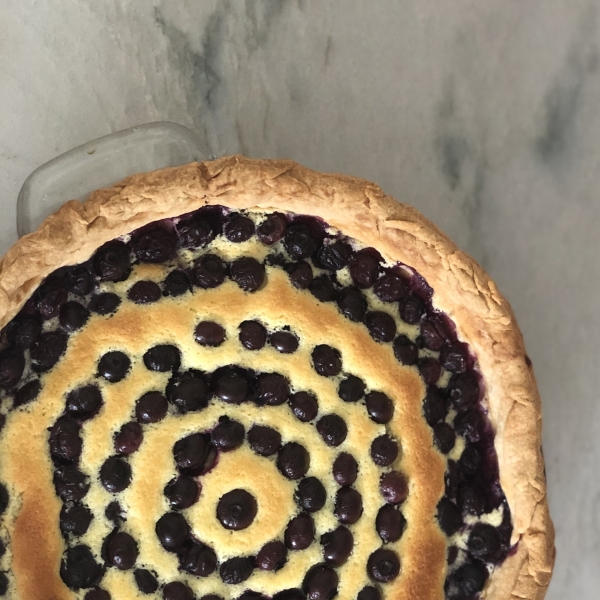 Lemon Blueberry Custard Pie