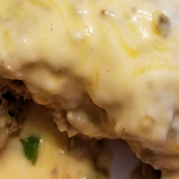 Cheeseburger Meatloaf with Mushroom Sauce