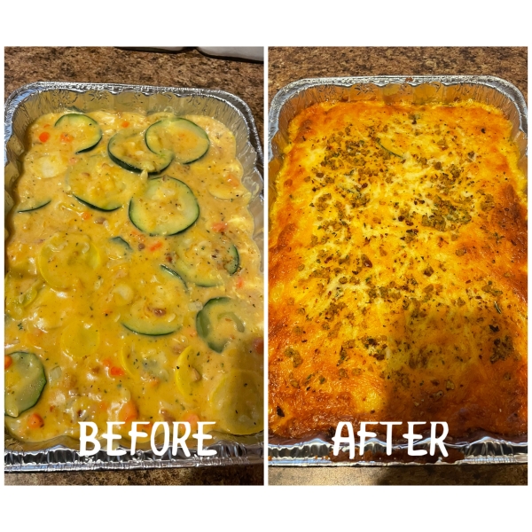 Cheesy Squash and Zucchini Casserole