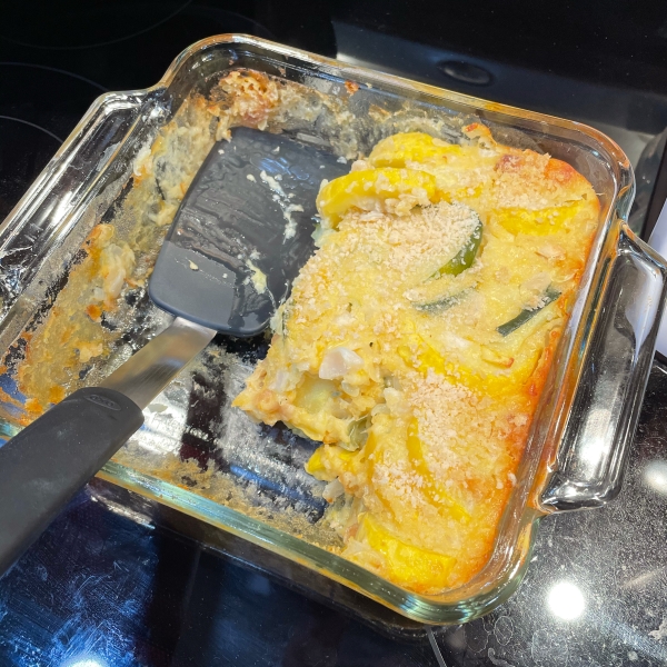 Cheesy Squash and Zucchini Casserole