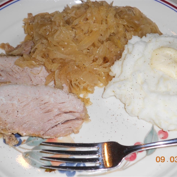 Slow Cooker Pork, Sauerkraut, and Beer