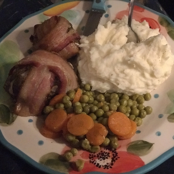 Giant Bacon-Wrapped Meatballs