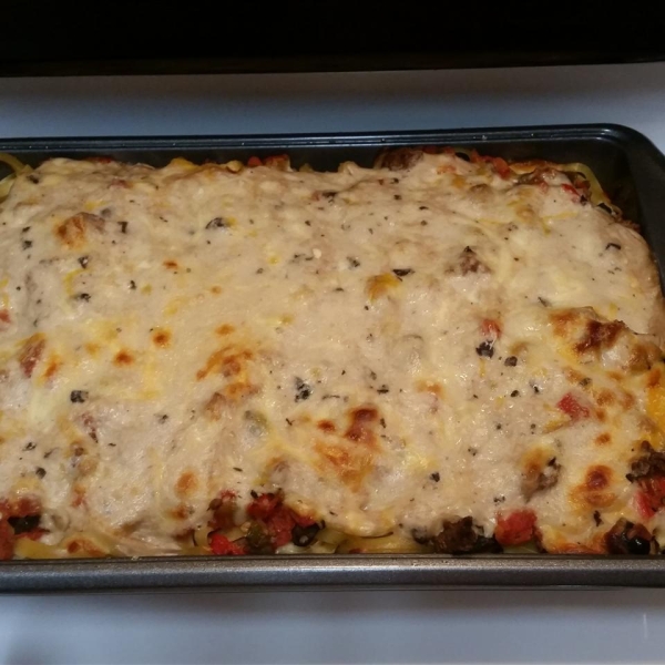 Baked Fettuccine Lasagna