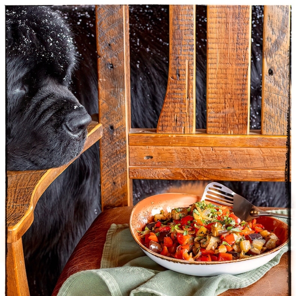 Roasted Eggplant and Bell Pepper Salad