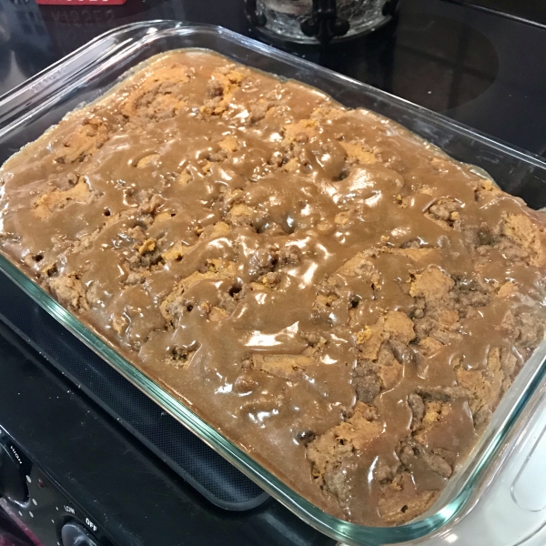 Pumpkin Coffee Cake with a Brown Sugar Glaze